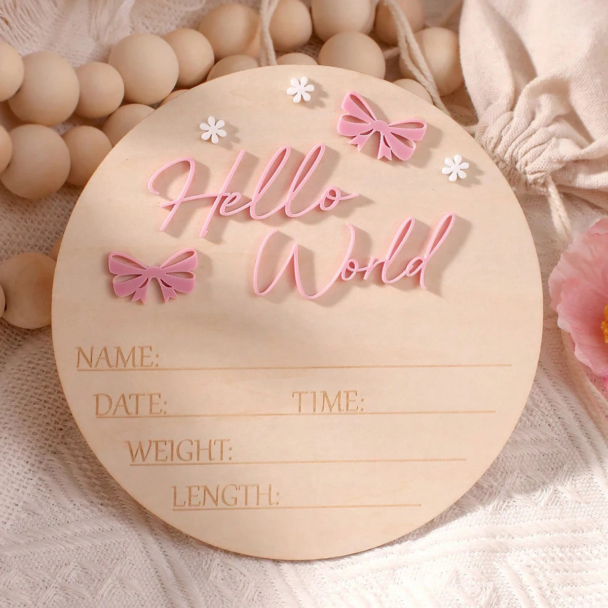 baby birth announcement sign