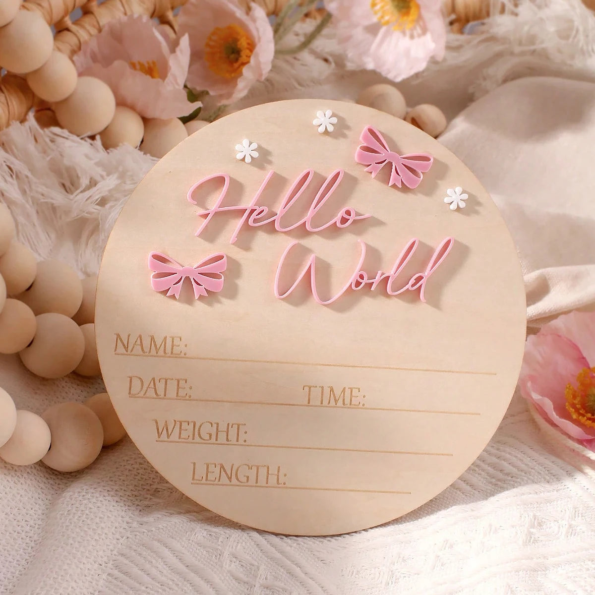 baby birth announcement sign