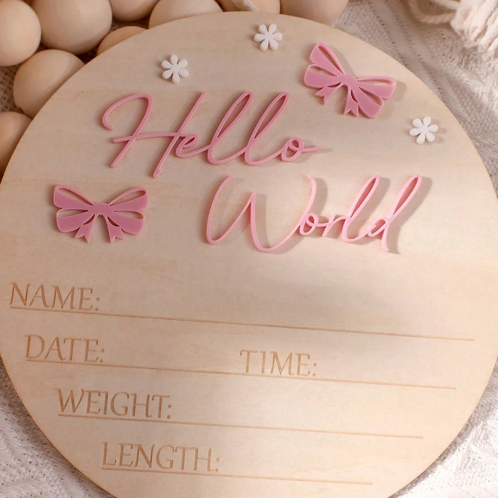 baby birth announcement sign