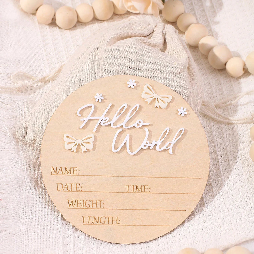 baby birth announcement sign