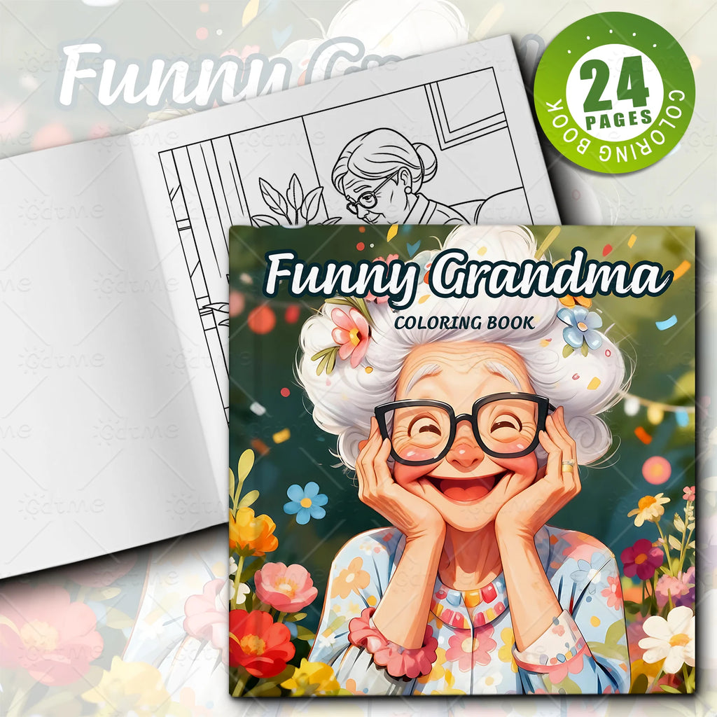 Funny Grandma ﻿ Bold-easy Patterns Coloring Book for Adults