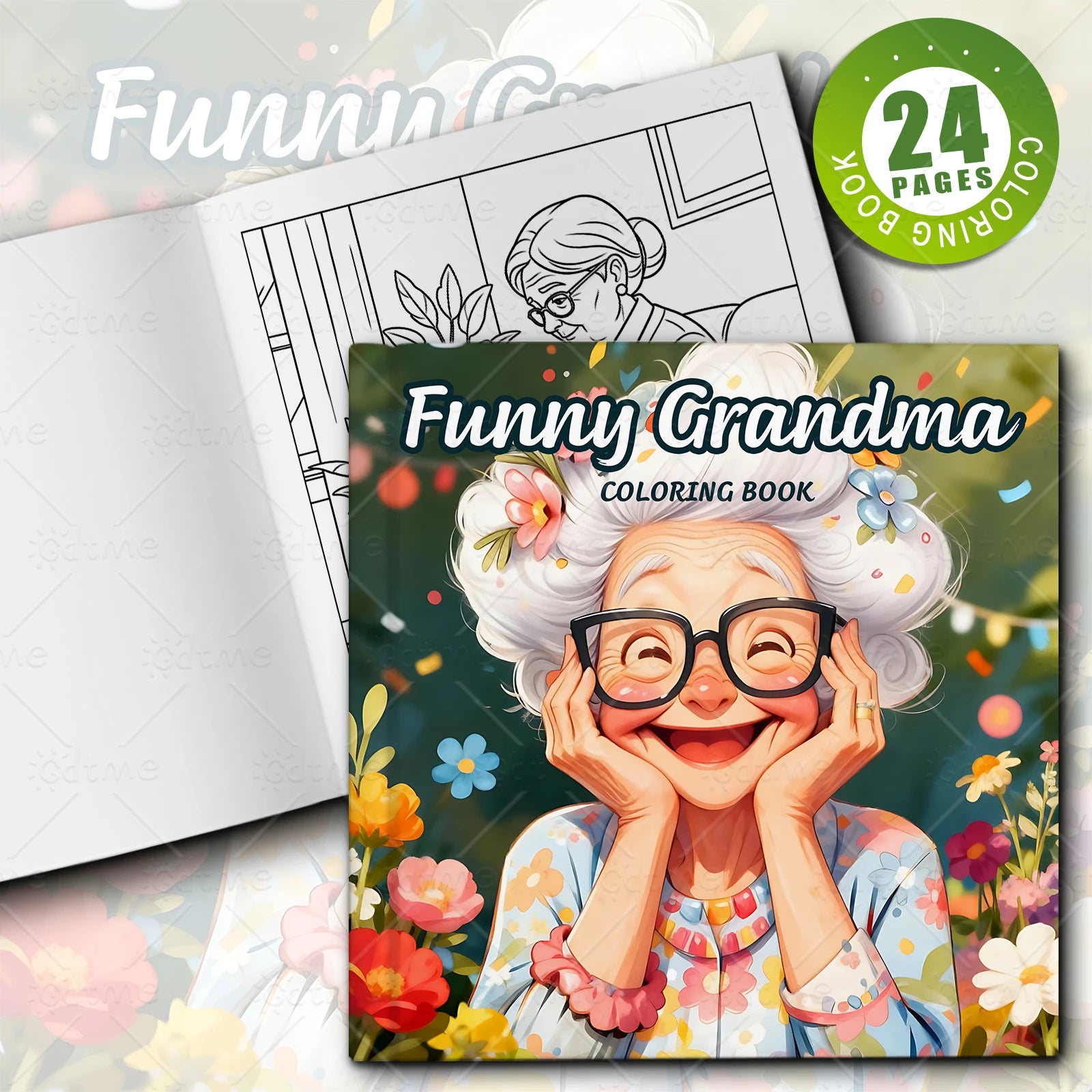 Funny Grandma ﻿ Bold-easy Patterns Coloring Book for Adults