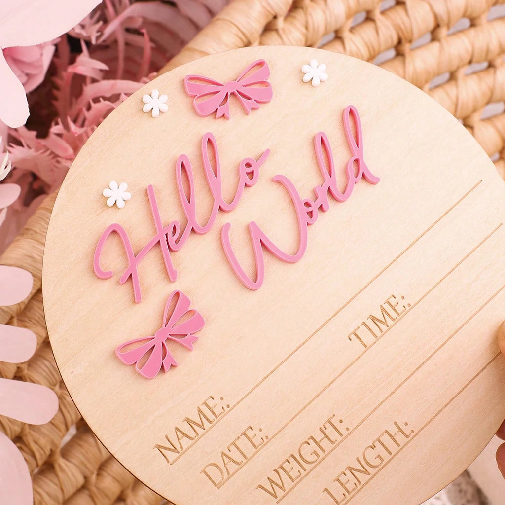 baby birth announcement sign