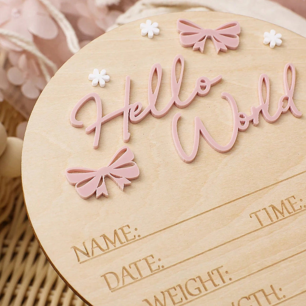 baby birth announcement sign
