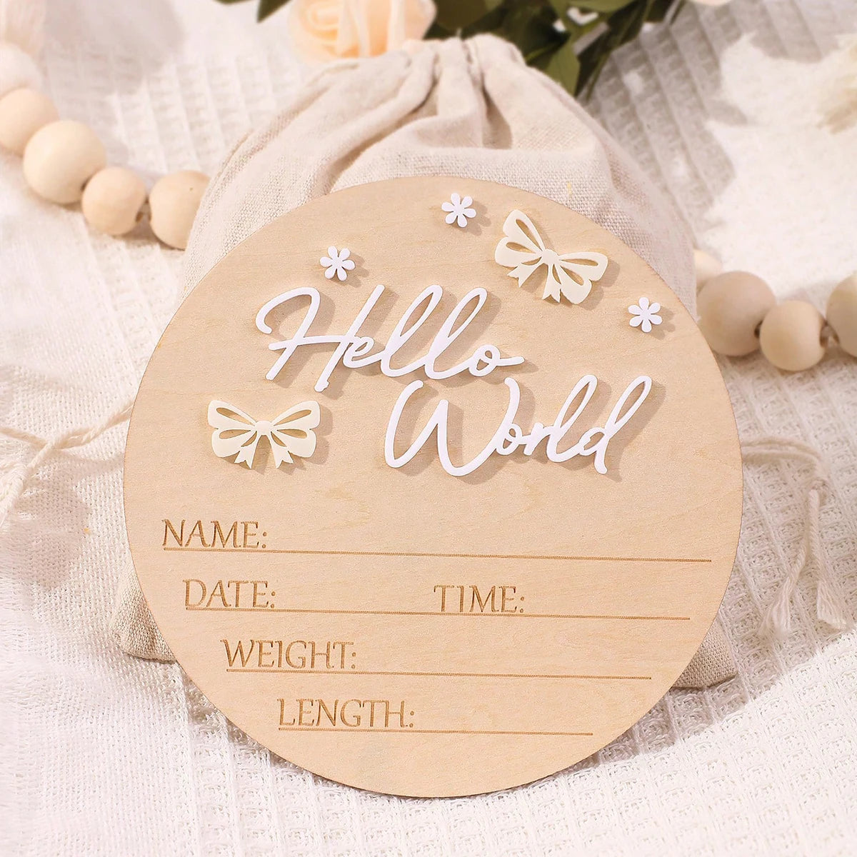 baby birth announcement sign