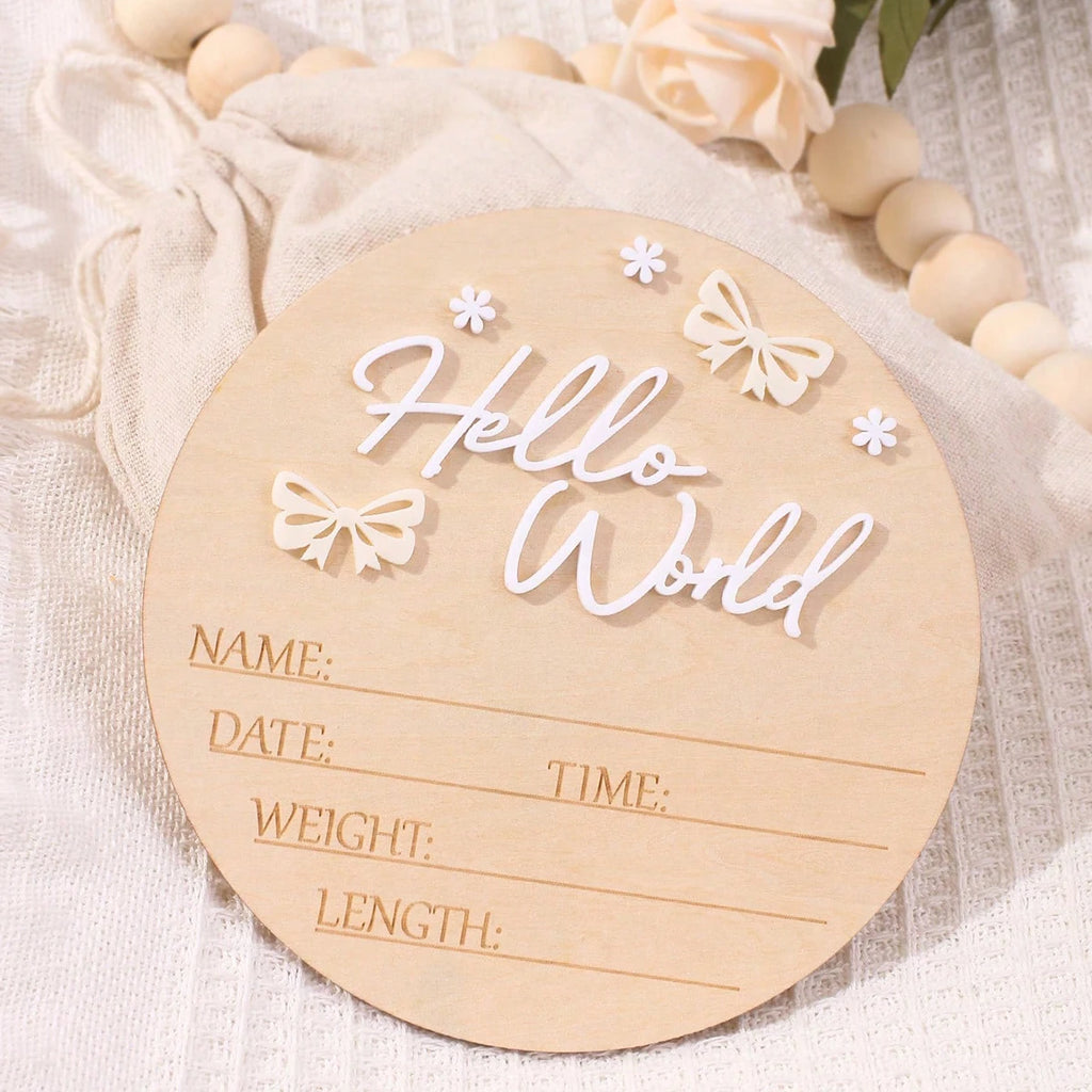 baby birth announcement sign