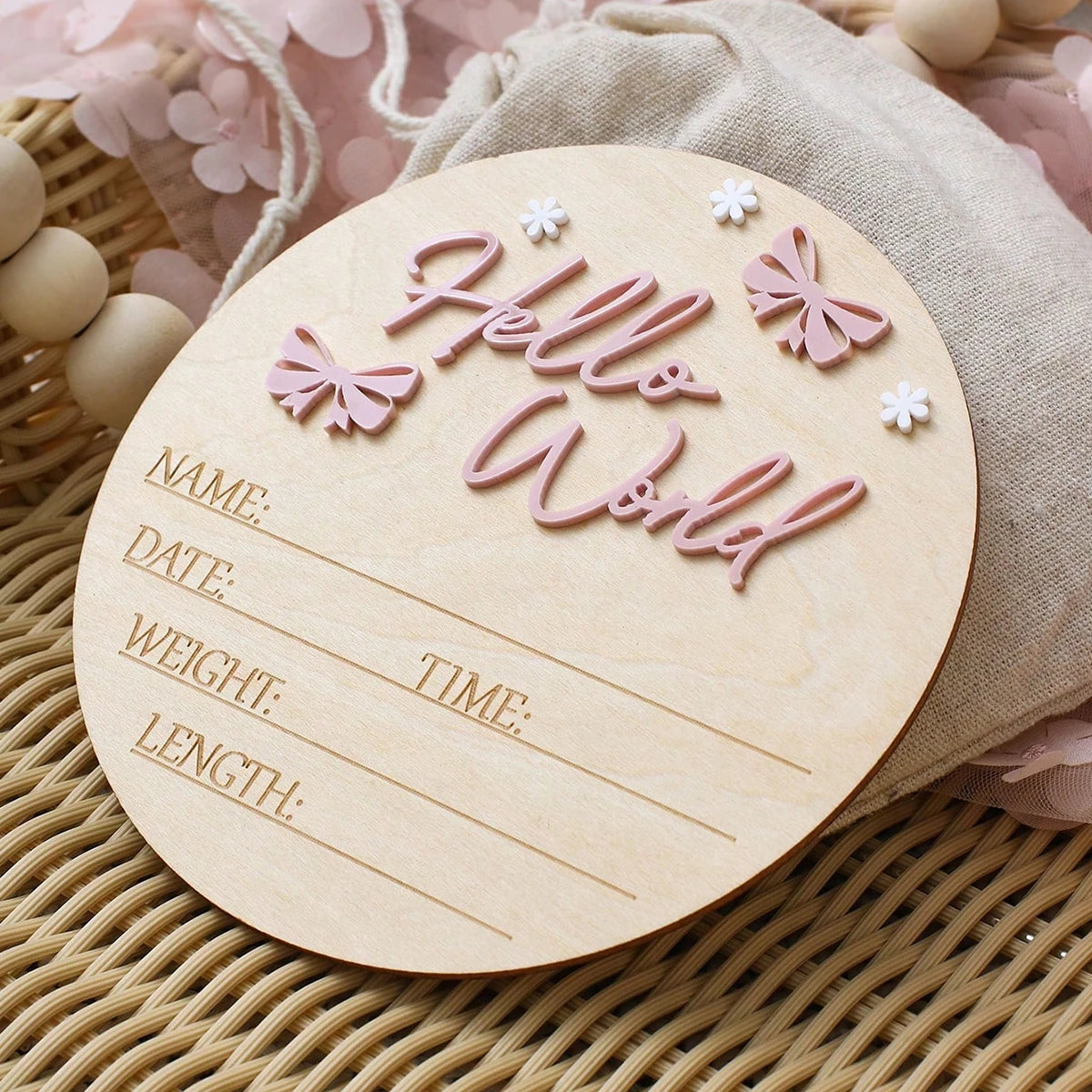 baby birth announcement sign