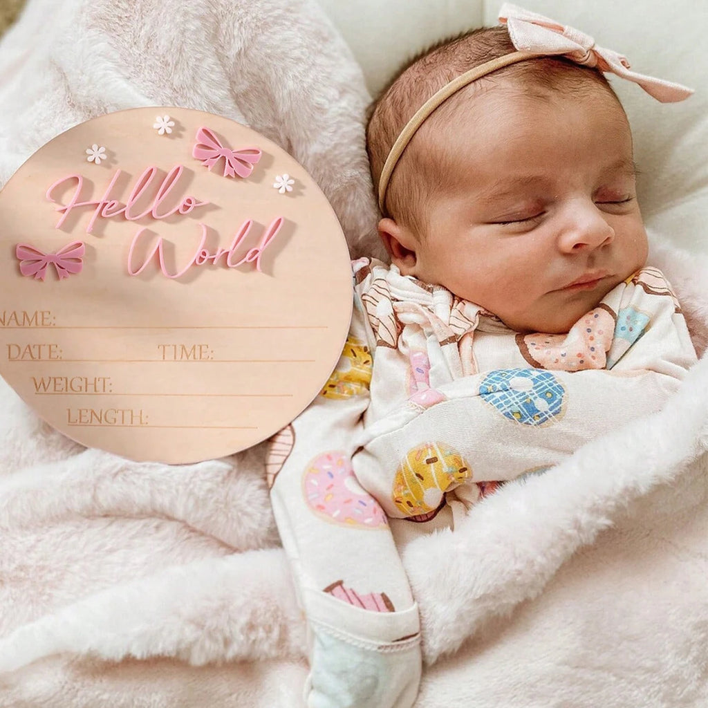 baby birth announcement sign