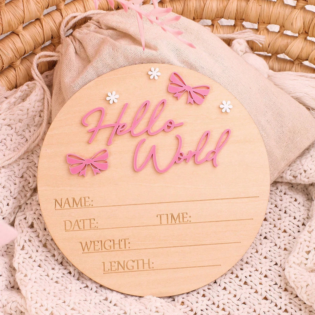 baby birth announcement sign