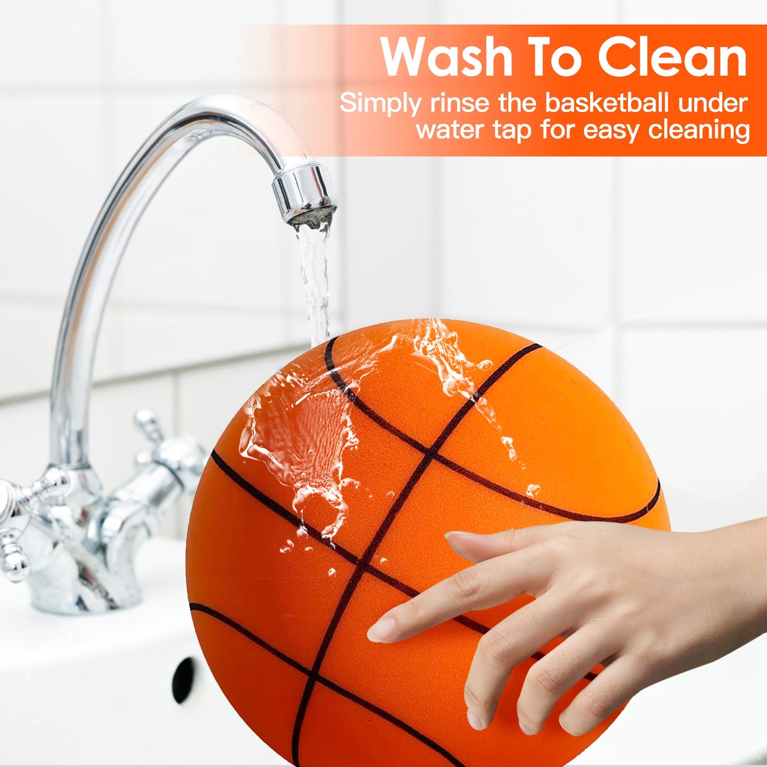 Silent Basketball with Hoop