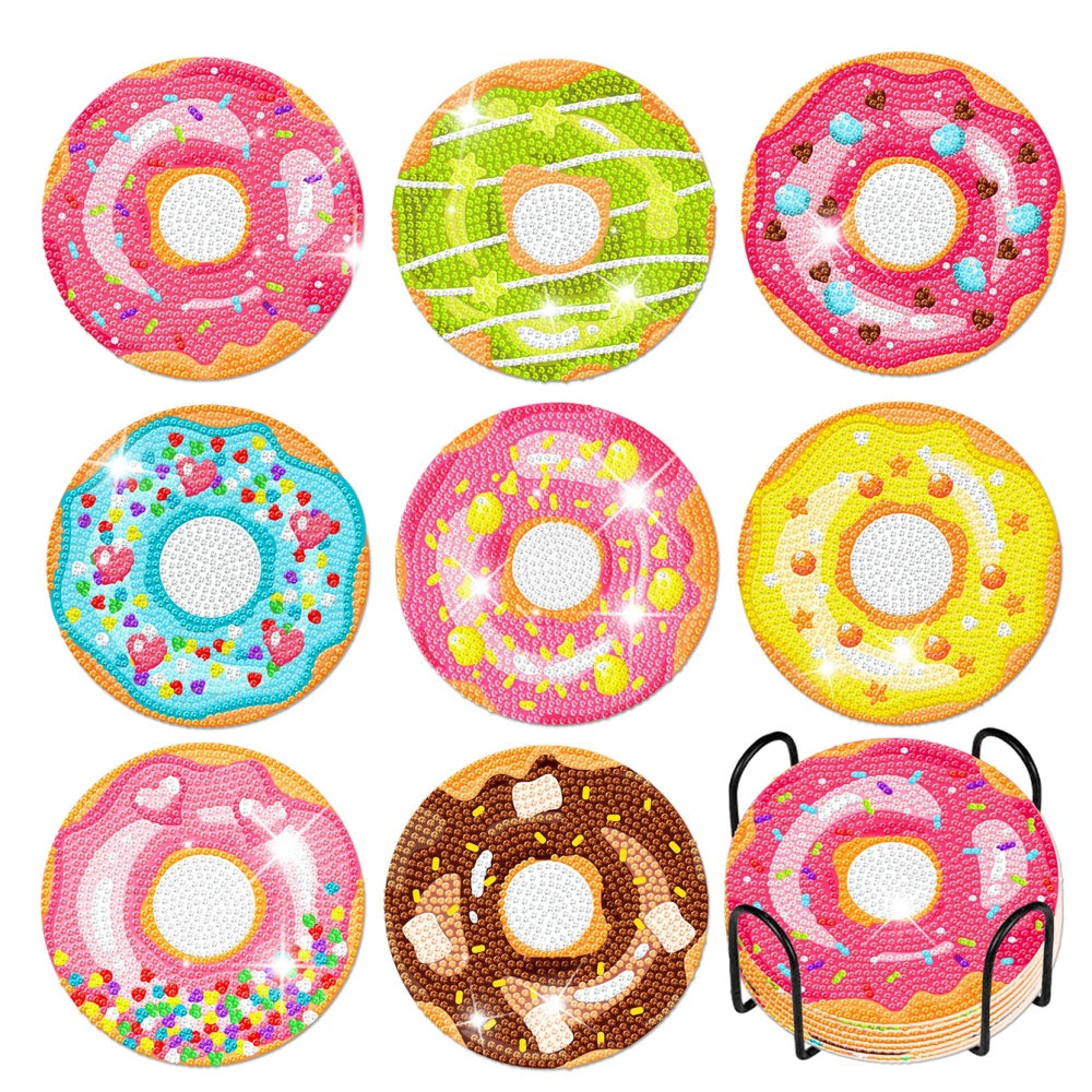 DIY Diamond Art Coaster Kit - Doughnuts