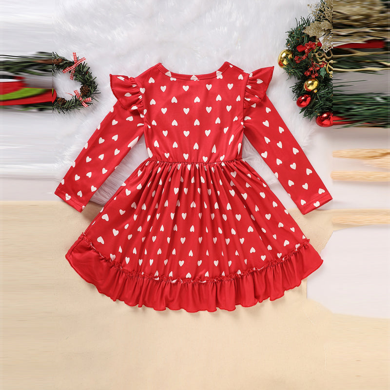 Toddler Girl's Cute 'LOVE' Embroidered Dress