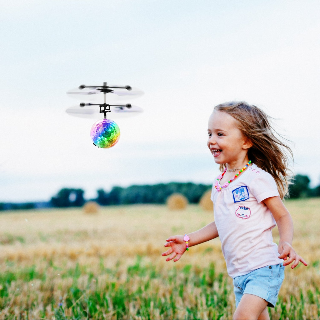 Drone Helicopter Ball LED Light Kids Flying Toy