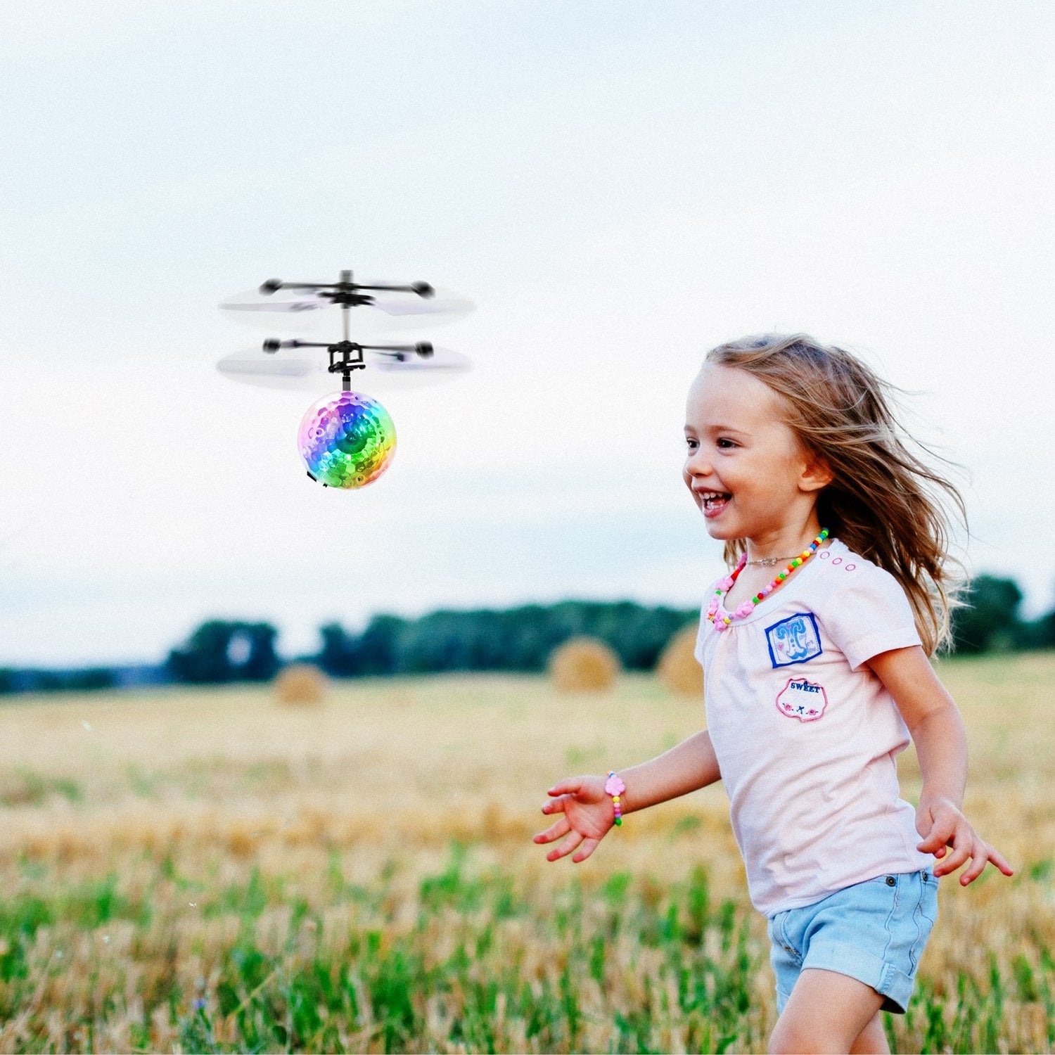 Drone Helicopter Ball LED Light Kids Flying Toy