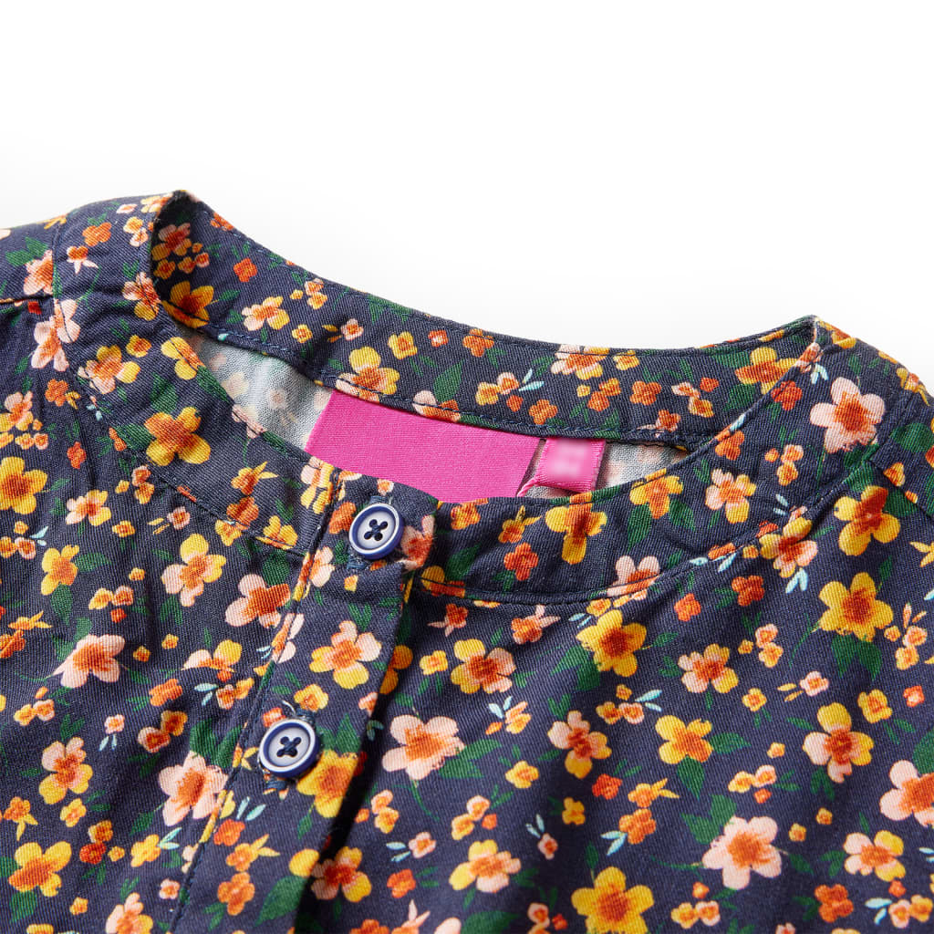 Children's long sleeved flowered dress