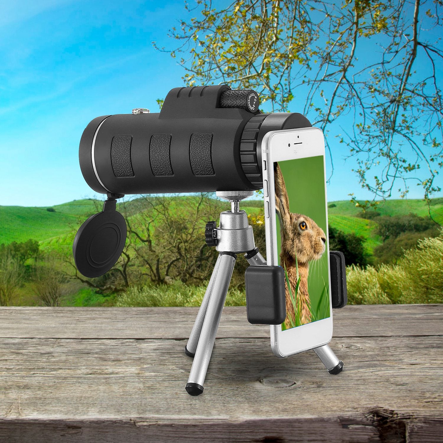 Optical Monocular Telescope Phone holder tripod