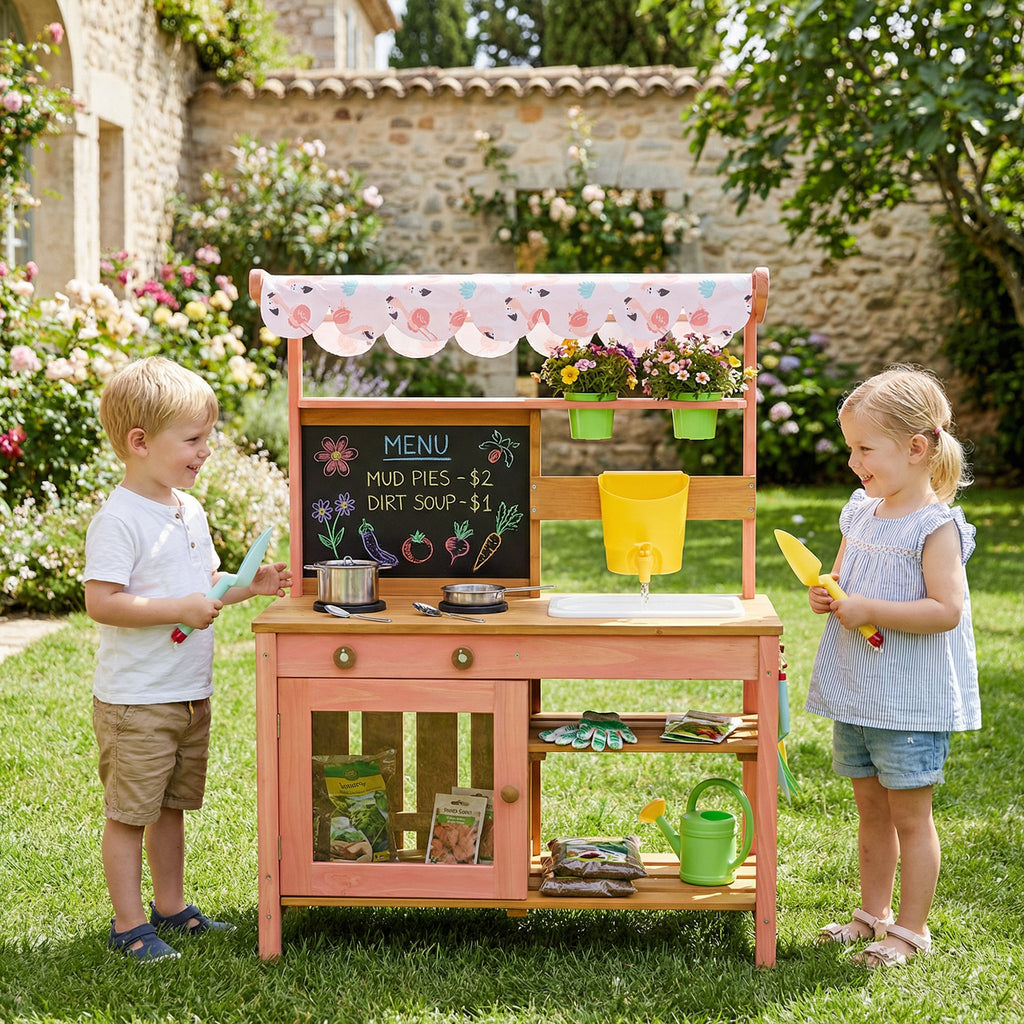 Kids Mud Kitchen with Canopy