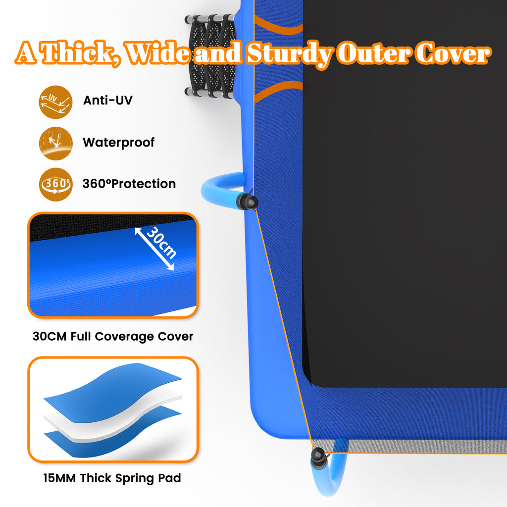 8X14FT Outdoor Rectangular Trampolines For Kids & Adults