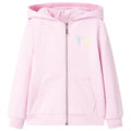 Children's light pink zip-up hoodie