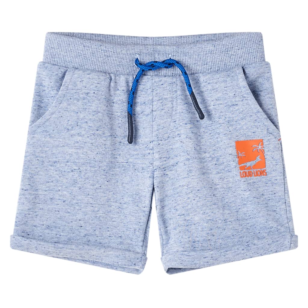 Children's jogging shorts with drawstring