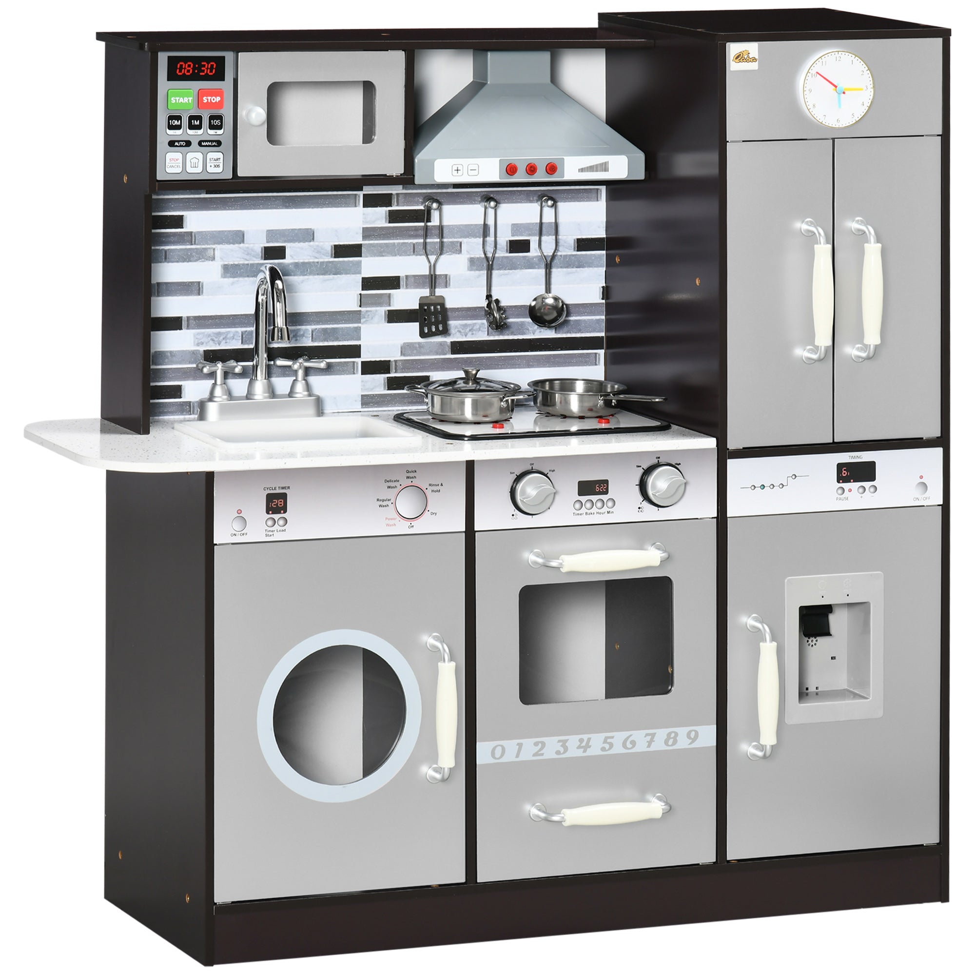 Wooden Play Kitchen with Lights Sounds