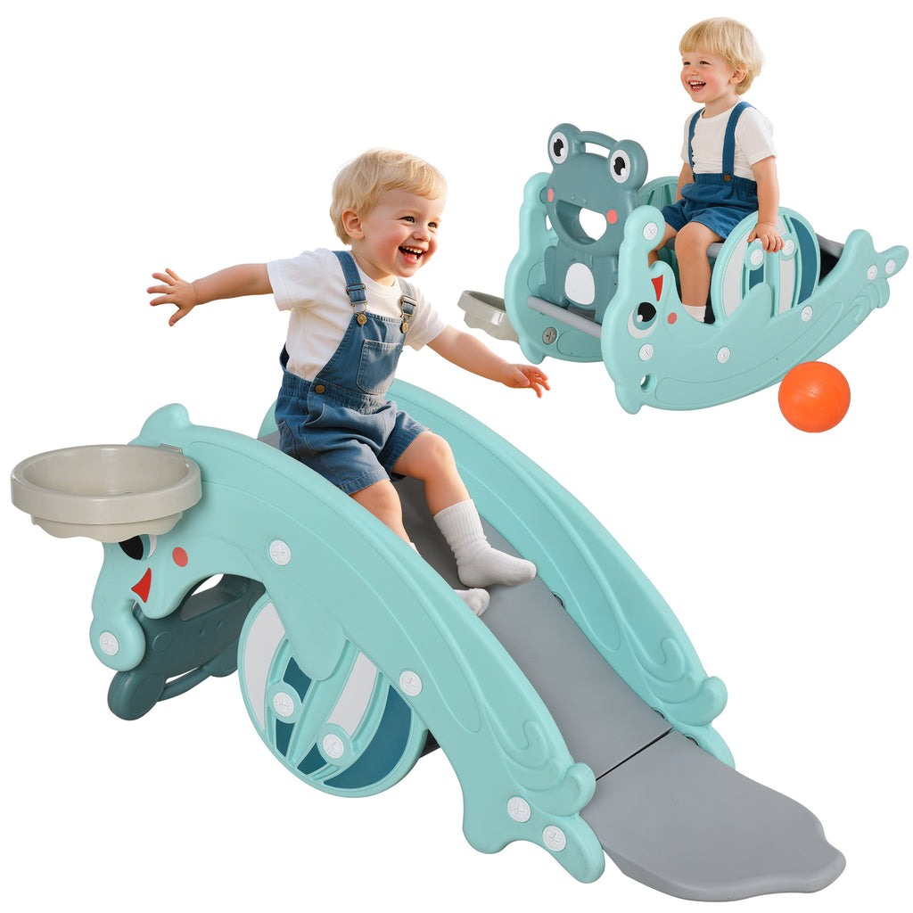 3-in-1 Kids Portable Slide Rocking Horse