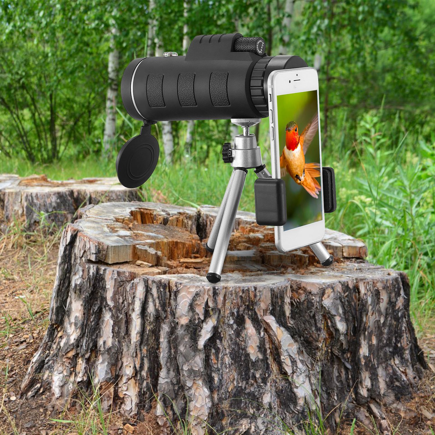 Optical Monocular Telescope Phone holder tripod