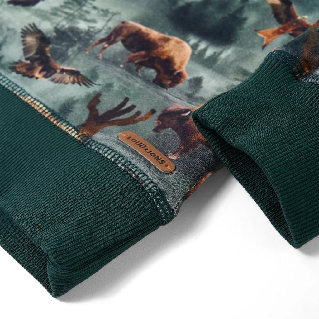 Children's sweatshirt dark green