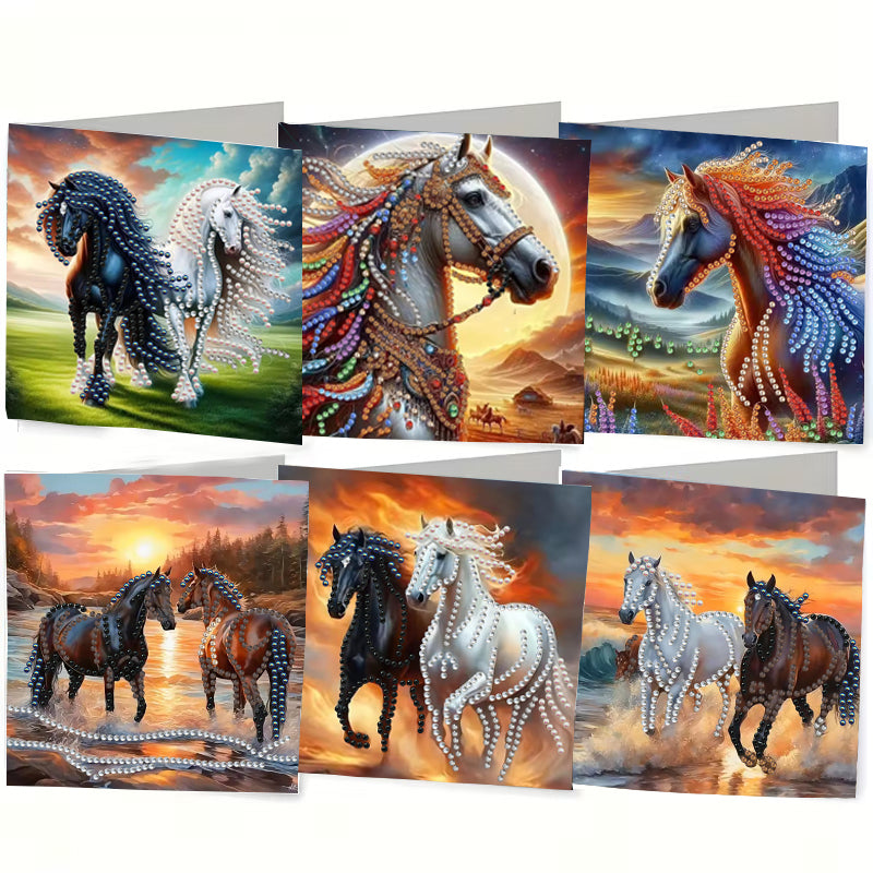 DIY Diamond Painting Card Kit - horses