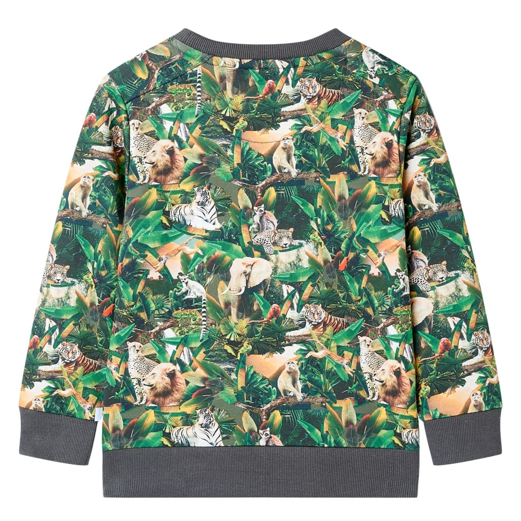 Children's sweatshirt jungle motif