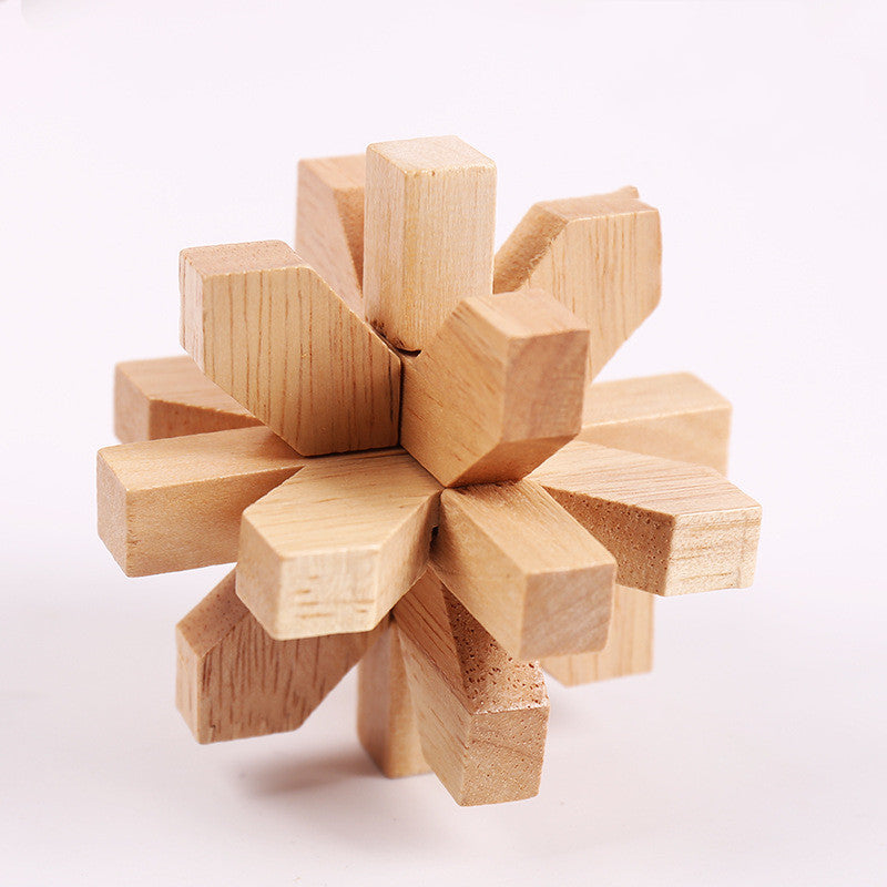 Beech Wood Kongming Lock Puzzle