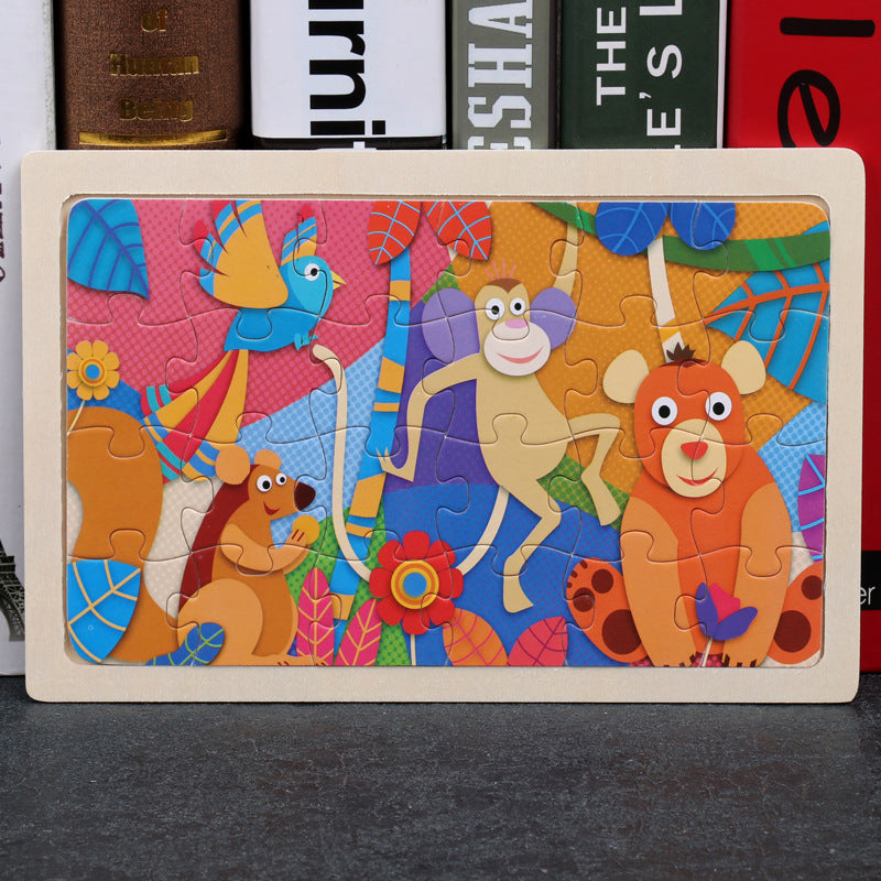 Children's 80PCS Wooden Jigsaw Puzzle