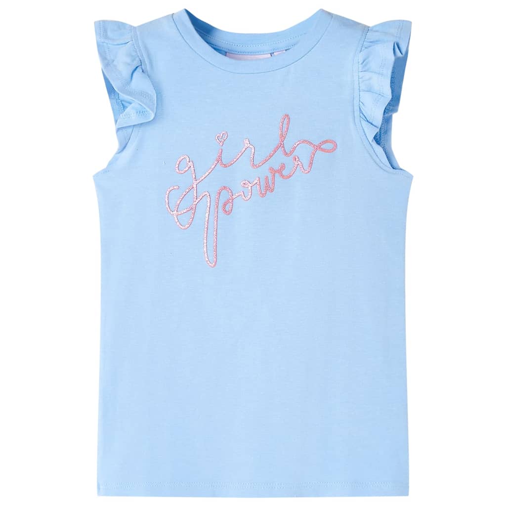Girls T-shirt with ruffled sleeves