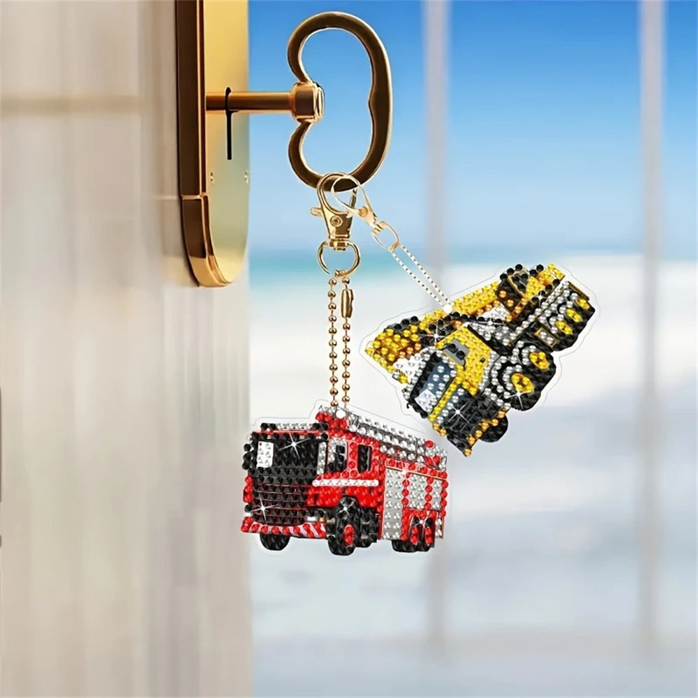 DIY Diamond Painting Keychain Kit - Trucks
