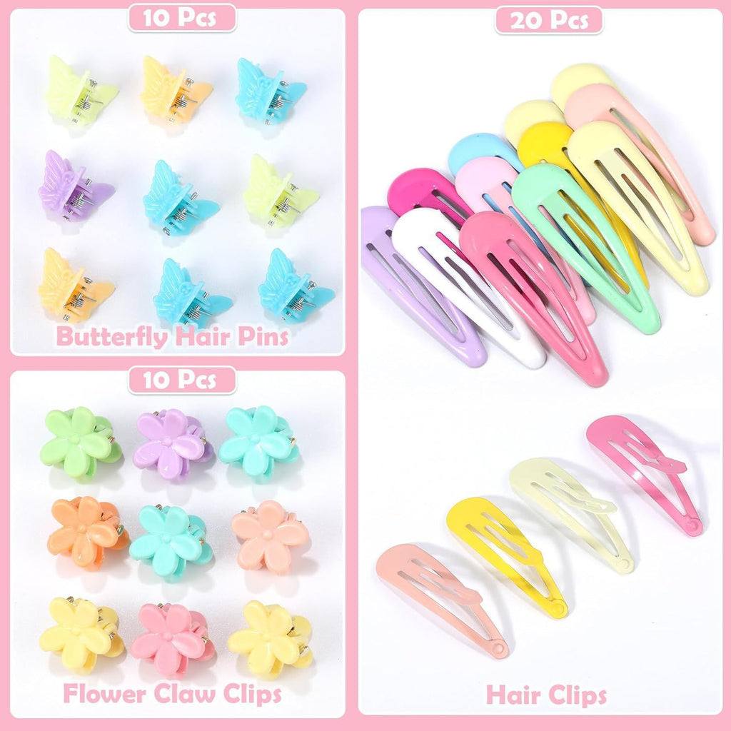 Girls Hair Bands & Clips Set