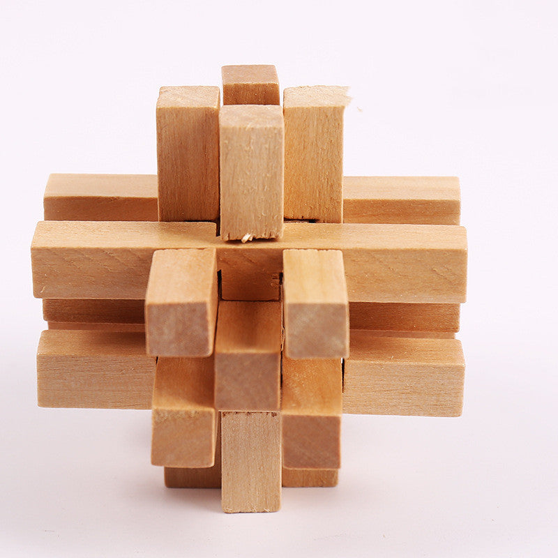Beech Wood Kongming Lock Puzzle