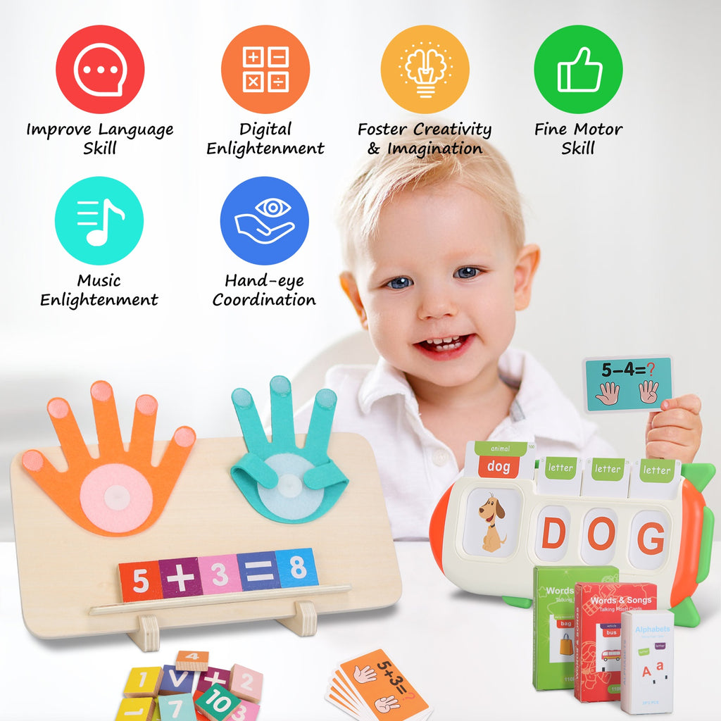 Talking Flash Cards And Finger Counting Math Board Interactive Learning Toys