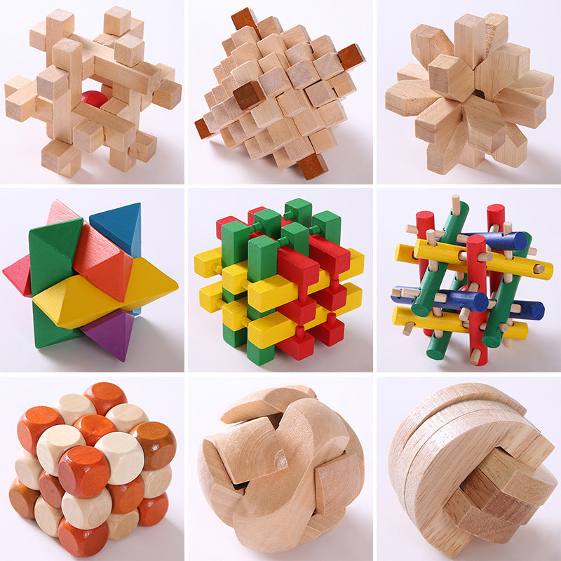 Beech Wood Kongming Lock Puzzle