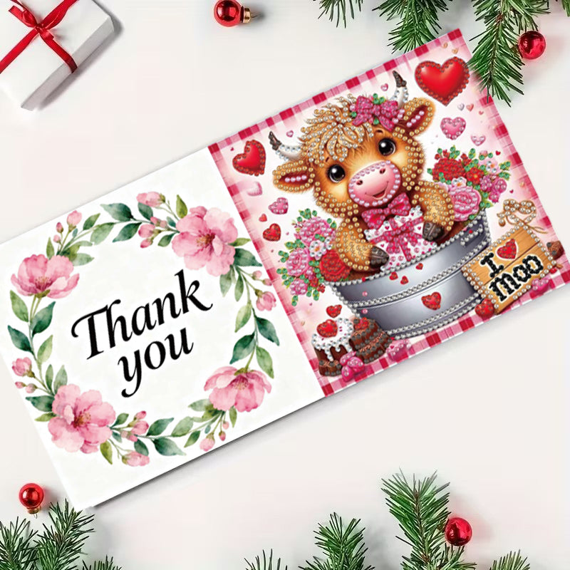 DIY Diamond Painting Card Kit - Cows