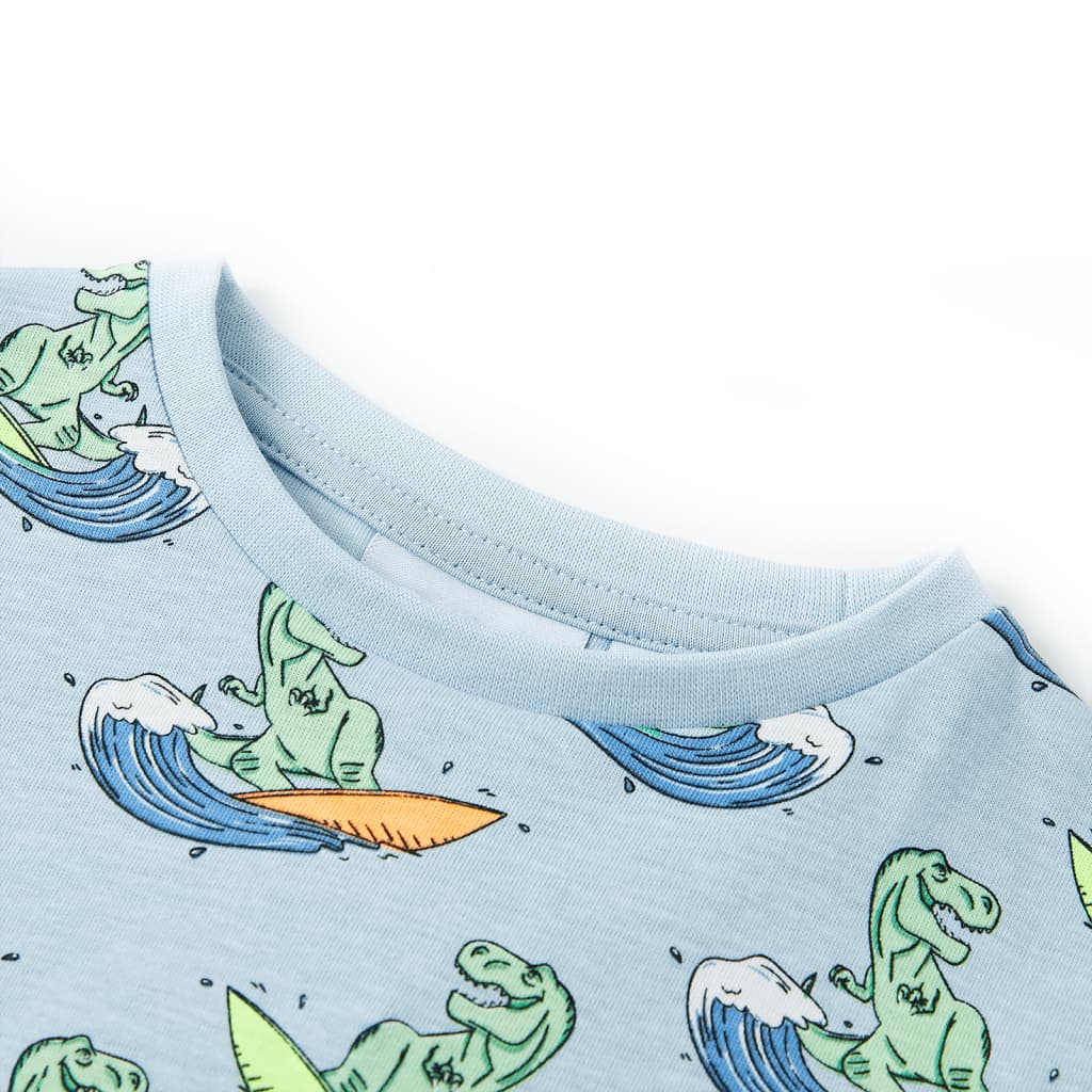 Children's Surfing Dinosaur short-sleeved pajamas