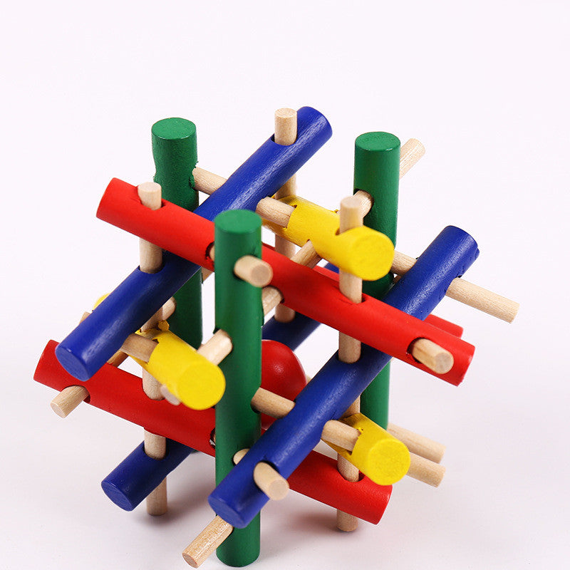 Beech Wood Kongming Lock Puzzle