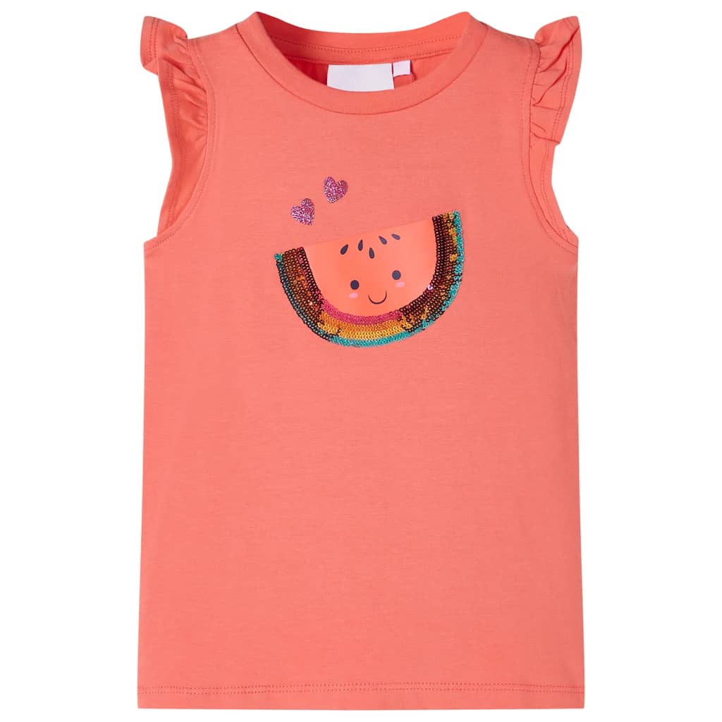 Children's T-shirt with ruffled sleeves