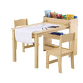 2-in-1 Toddler Craft/Activity Wood Table & Chairs