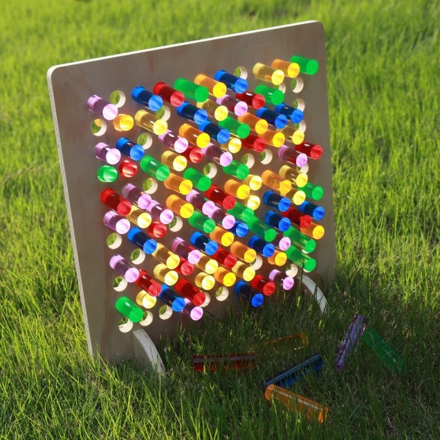Montessori Rainbow Wire-wrap Board Pixel Art