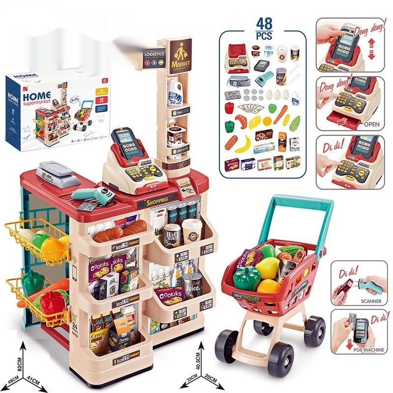 Supermarket Shopping Cart Play Set