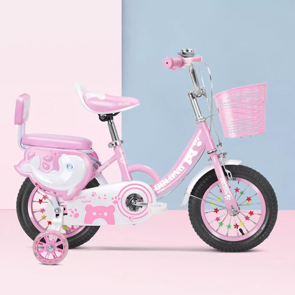 Girls 12-14-16 inch Bike with training wheels