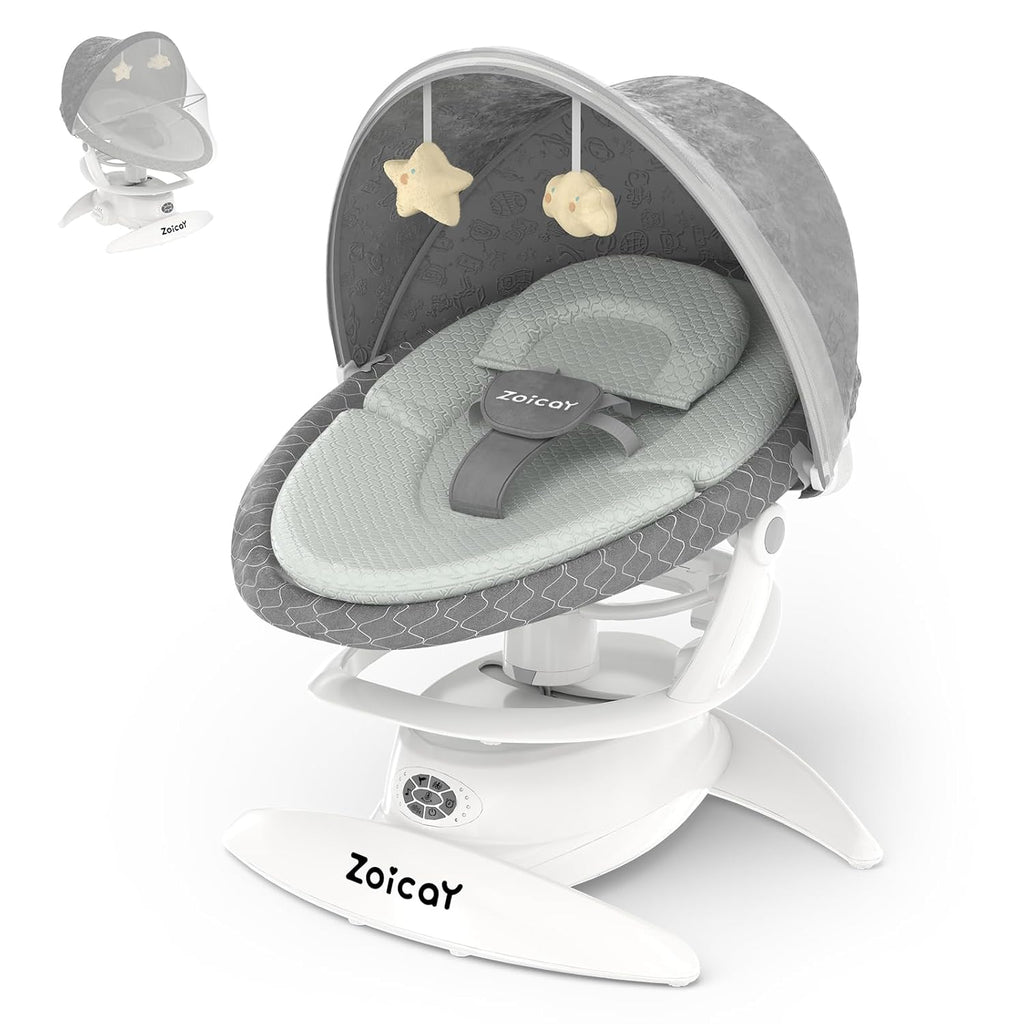 Infant Baby Swing w/ 3 Swing Modes, 12 Lullabies & 5-Speeds