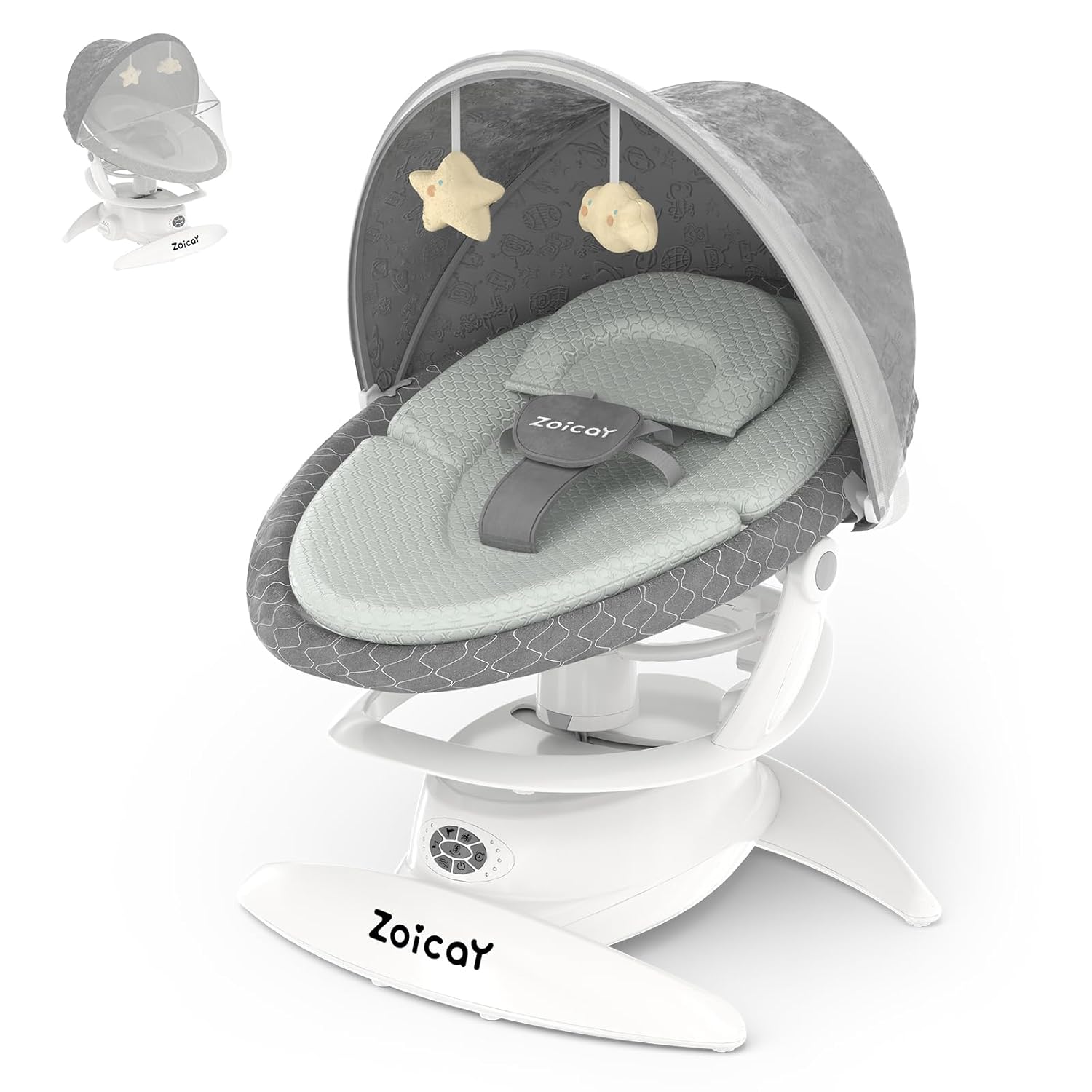 Infant Baby Swing w/ 3 Swing Modes, 12 Lullabies & 5-Speeds