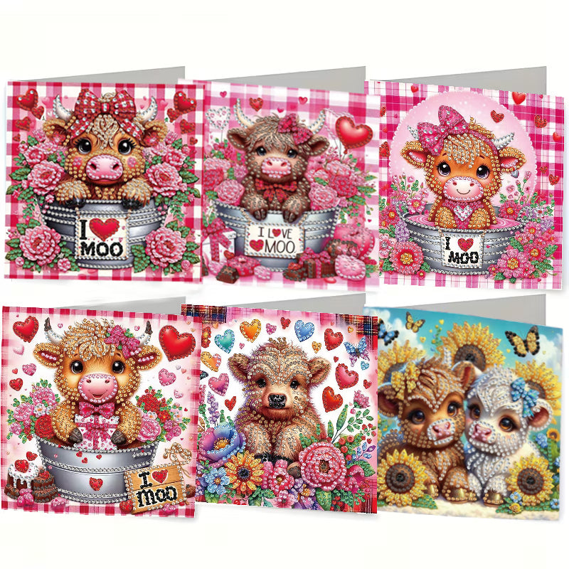 DIY Diamond Painting Card Kit - Cows