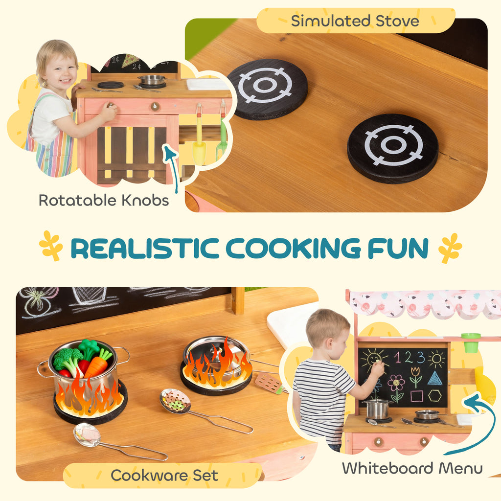 Kids Mud Kitchen with Canopy